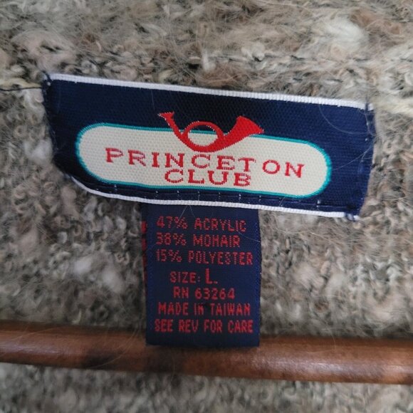 Princeton Club Mohair Cardigan Sweater Womens Size L Knit Long Sleeve Gray Cozy - Picture 3 of 9